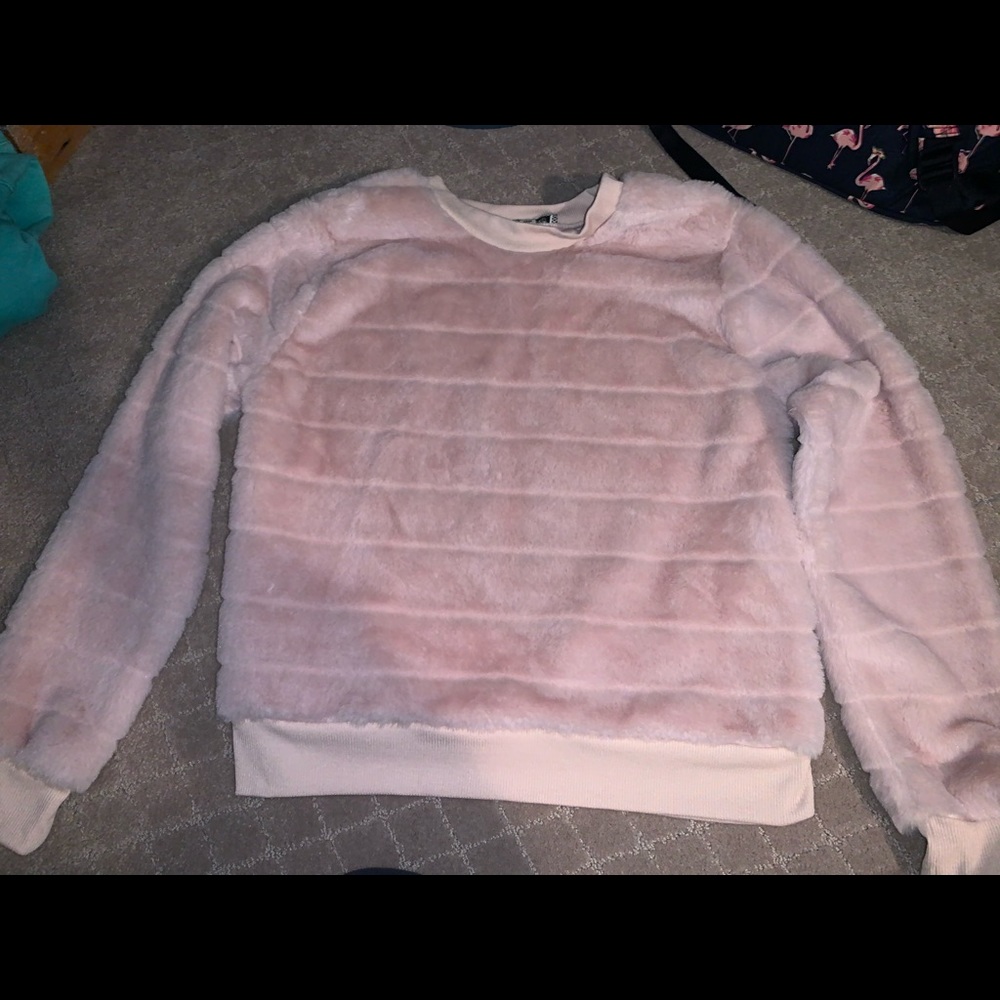 Fuzzy Pink Sweater